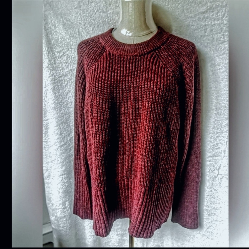 Universal Thread Burgundy Knit Drop Shoulder Bagg… - image 4